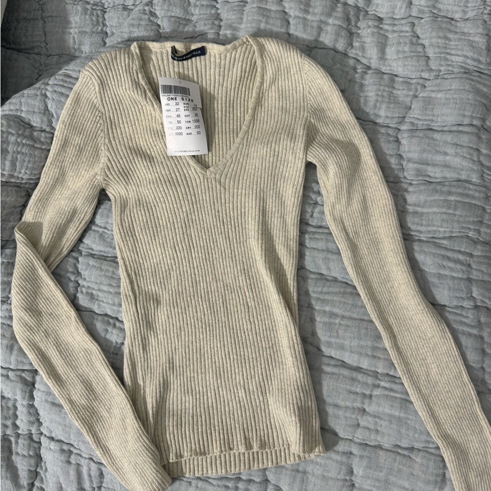 Brandy Melville Sweater Long Sleeve V-Neck